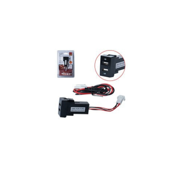202.46  CARGADOR FORD 2 USB  1.2A/2.1A 12/24V ROCKER  BLISTE