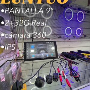 1010QLED  LUNTUO PANTALLA 9” CÁMARAS 360  ANDROID 13 2+32GB